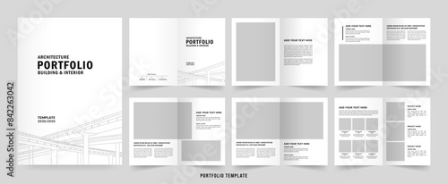 Architecture Portfolio Template, a4 standard size print ready brochure template