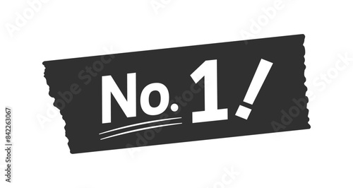 黒いテープに白いNo.1!の文字 - ランキング1位･一番人気･人気の品のセールスプロモーション素材