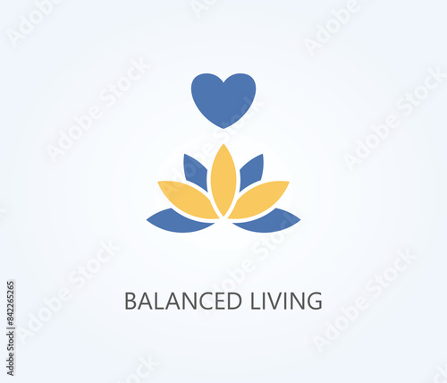  Balanced Living Vector, Icon Or Logo Sign Symbol Illustration 