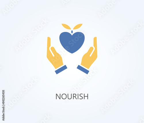  Nourish Vector, Icon Or Logo Sign Symbol Illustration 
