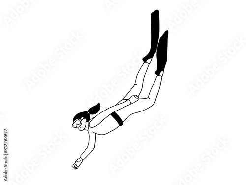 Diving underwater