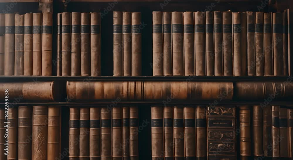 Timeless Tomes: Sliding Through Antique Book Towers in a Library 14 Timeless Tomes: Sliding Through Antique Book Towers in a Library 14