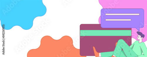 Business network security character flat vector concept operation hand drawn illustration
