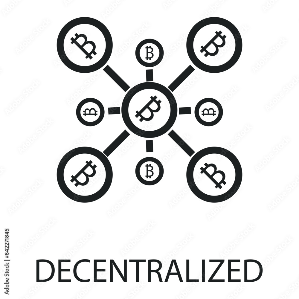 decentralized flat icon outline vector art decentralized flat icon outline vector art