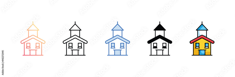 Church icon design with white background stock illustration Church icon design with white background stock illustration