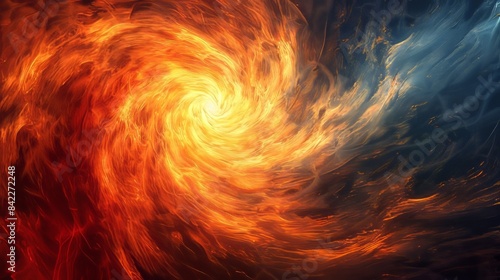 Wallpaper Mural Swirling fire and smoke vortex with dynamic energy Torontodigital.ca