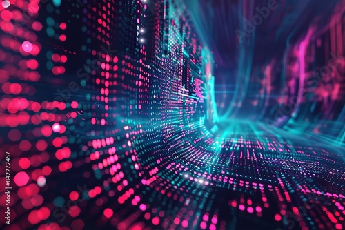 Wallpaper Mural Business background, data connection, technology. Generative Ai Torontodigital.ca