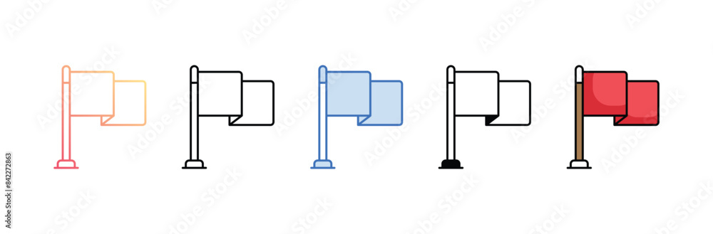 Fototapeta premium Flag icon design with white background stock illustration