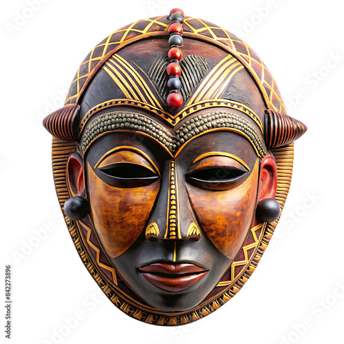 african mask on transparent background