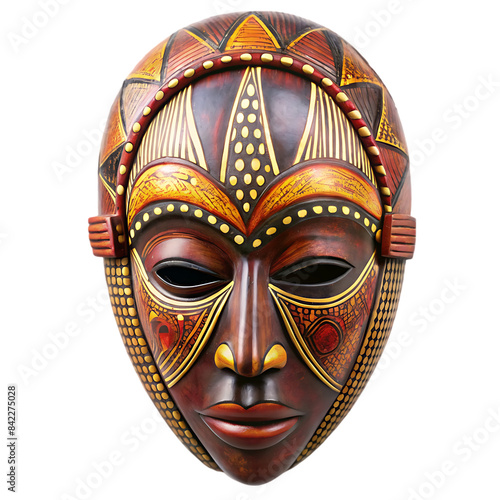 african mask on transparent background