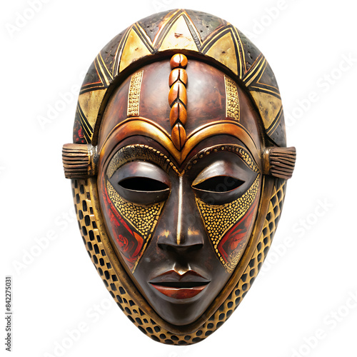 african mask on transparent background