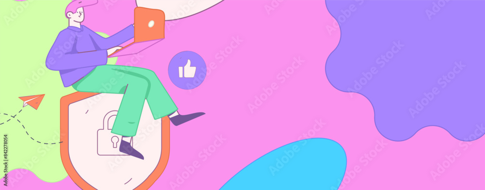 Business network security character flat vector concept operation hand drawn illustration
Business network security character flat vector concept operation hand drawn illustration