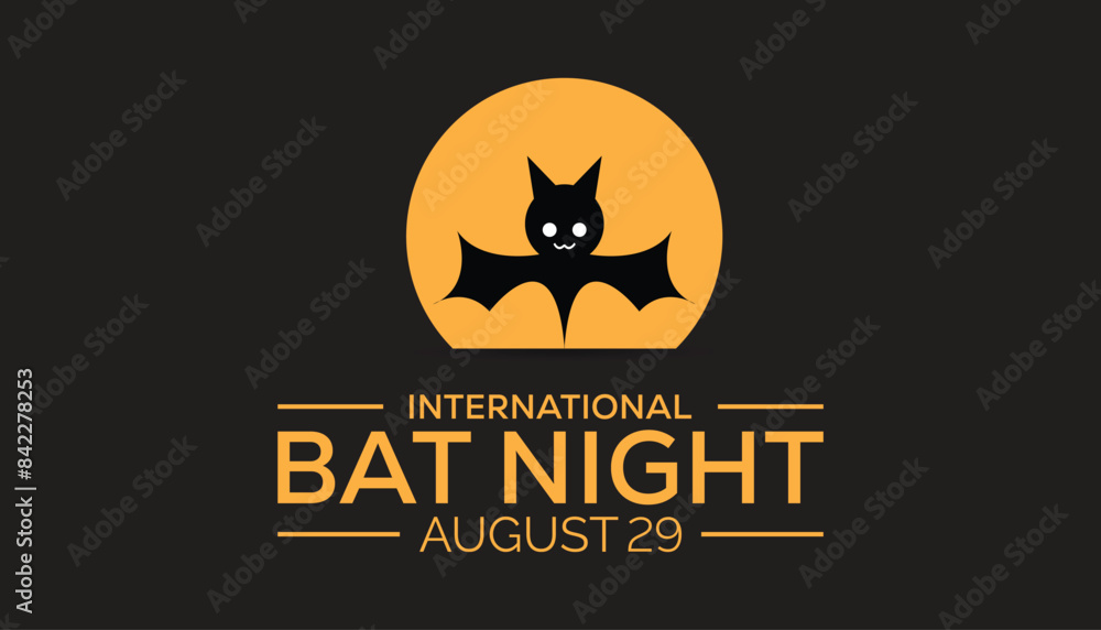 International Bat Night is observed every year on August.banner design template Vector illustration background design. International Bat Night is observed every year on August.banner design template Vector illustration background design.