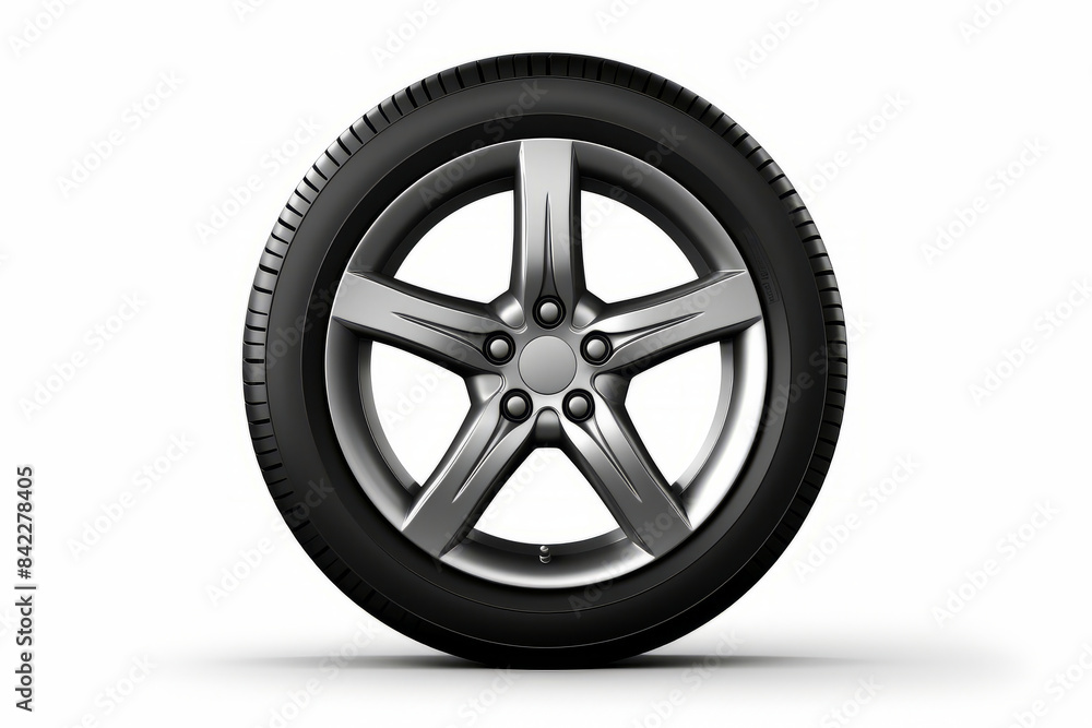 Tire on white background with shadow of the tire. Tire on white background with shadow of the tire.
