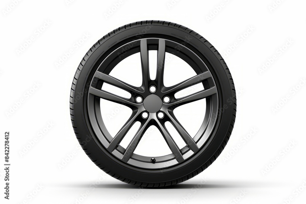 Tire on white background with shadow of the tire. Tire on white background with shadow of the tire.