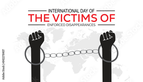 International day of the victims of enforced disappearances is observed every year on August.banner design template Vector illustration background design.