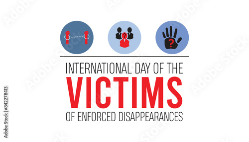 International day of the victims of enforced disappearances is observed every year on August.banner design template Vector illustration background design.