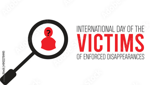 International day of the victims of enforced disappearances is observed every year on August.banner design template Vector illustration background design.