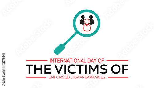 International day of the victims of enforced disappearances is observed every year on August.banner design template Vector illustration background design.