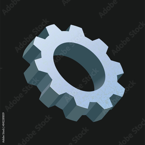 illustration of 3d gear wheel