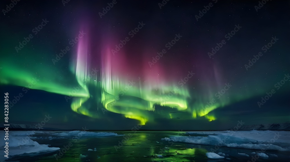 Naklejka premium rainbow over water