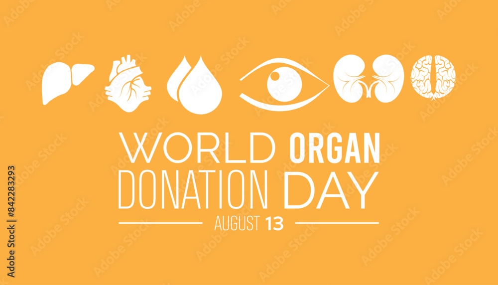 World Organ Donation Day is observed every year on August.banner design template Vector illustration background design. World Organ Donation Day is observed every year on August.banner design template Vector illustration background design.