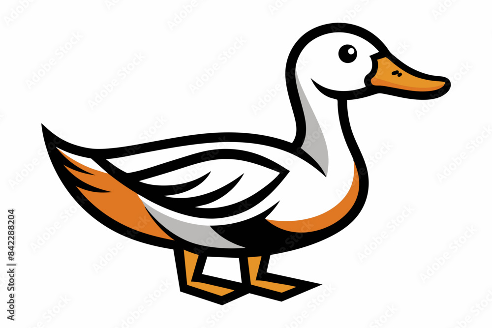 duck different style vector illustration line art