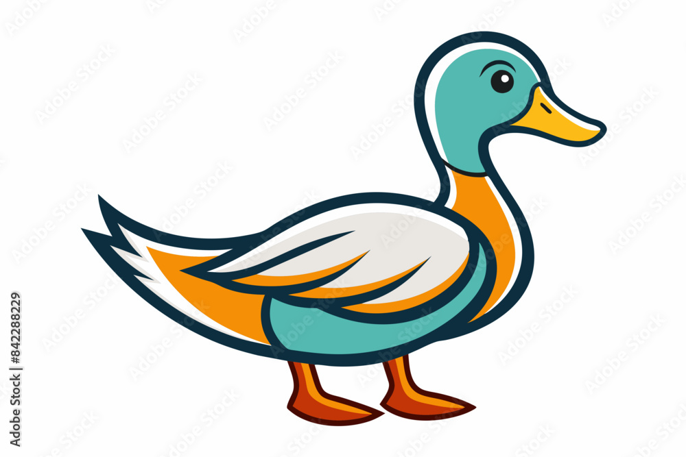 duck different style vector illustration line art duck different style vector illustration line art