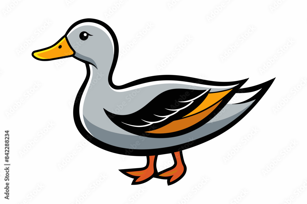 duck different style vector illustration line art duck different style vector illustration line art