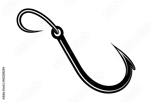 fishing hook vector silhouette illustration