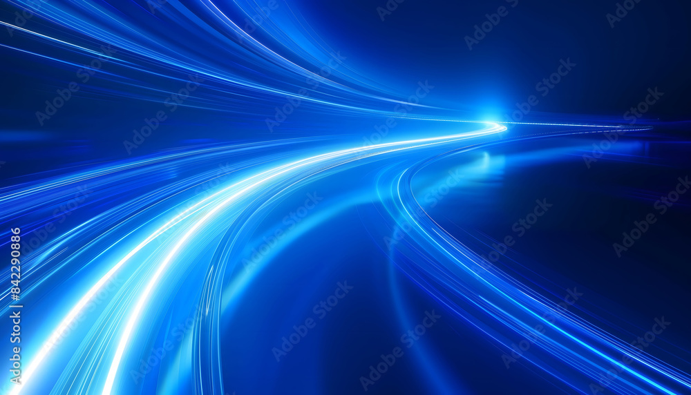 Curved lines extend the technological space Curved lines extend the technological space