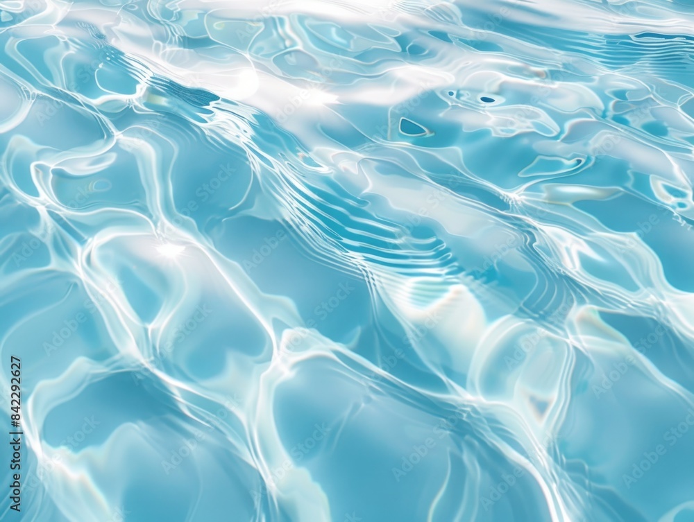 Obraz premium Blue Pool Water Ripples