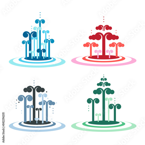 Quadro em tela water fountain design