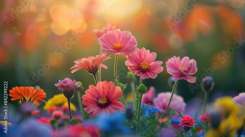 Colorful Flower Field 