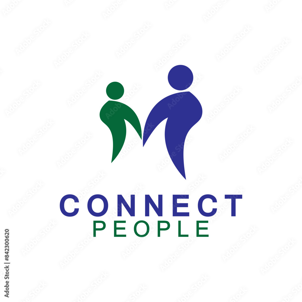 People Connect logo design template. connection logo for business People Connect logo design template. connection logo for business