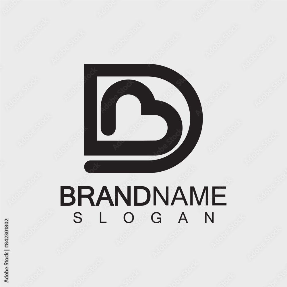 Abstract letter BD or DB logo design template - vector. Abstract letter BD or DB logo design template - vector.