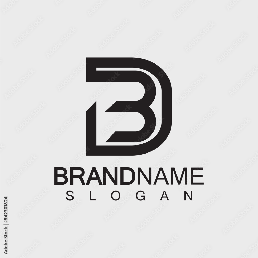 Abstract letter BD or DB logo design template - vector. Abstract letter BD or DB logo design template - vector.