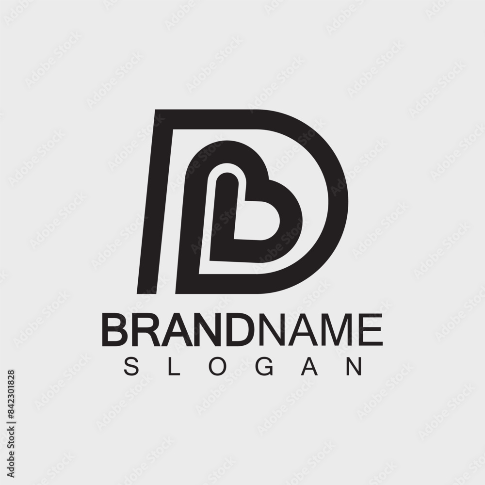 Abstract letter BD or DB logo design template - vector. Abstract letter BD or DB logo design template - vector.