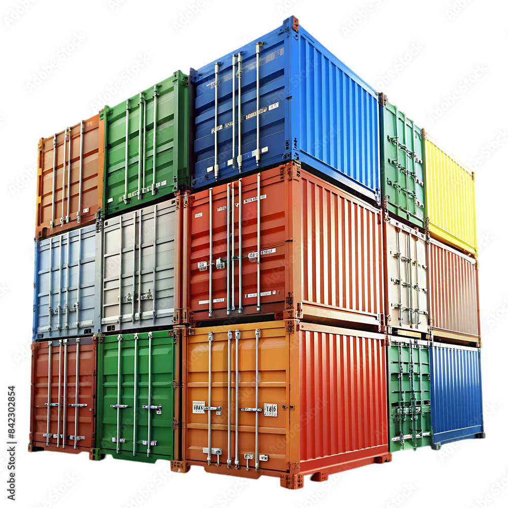 Fototapeta premium containers cargo transparent background