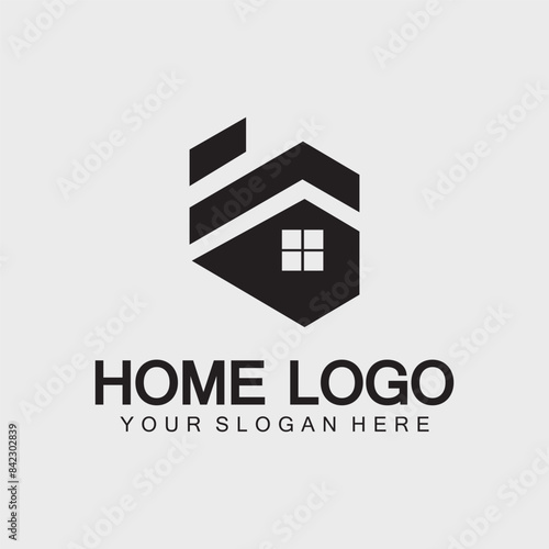 Home logo icon vector illustration design template.Home and house logo design vector, logo , architecture and building, design property , stay at home estate Business logo.