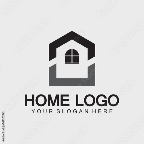 Home logo icon vector illustration design template.Home and house logo design vector, logo , architecture and building, design property , stay at home estate Business logo.