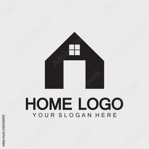 Home logo icon vector illustration design template.Home and house logo design vector, logo , architecture and building, design property , stay at home estate Business logo.