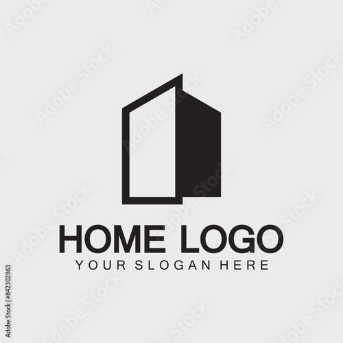 Home logo icon vector illustration design template.Home and house logo design vector, logo , architecture and building, design property , stay at home estate Business logo.
