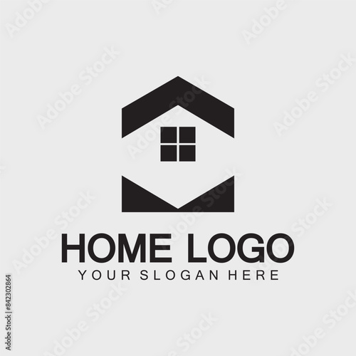 Home logo icon vector illustration design template.Home and house logo design vector, logo , architecture and building, design property , stay at home estate Business logo.
