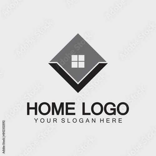 Home logo icon vector illustration design template.Home and house logo design vector, logo , architecture and building, design property , stay at home estate Business logo.