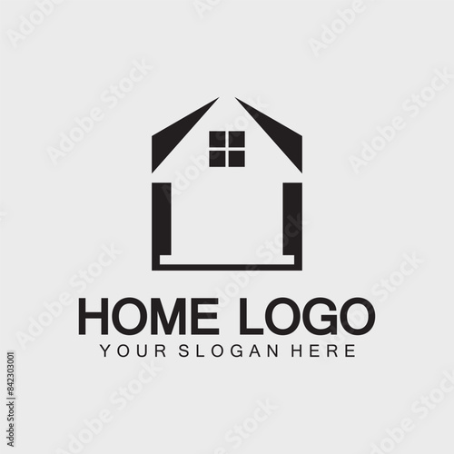Home logo icon vector illustration design template.Home and house logo design vector, logo , architecture and building, design property , stay at home estate Business logo.