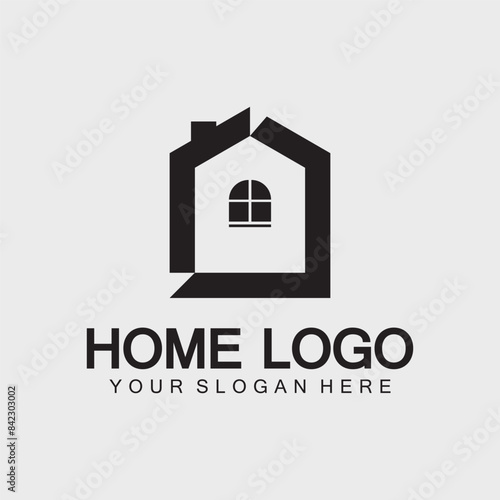 Home logo icon vector illustration design template.Home and house logo design vector, logo , architecture and building, design property , stay at home estate Business logo.