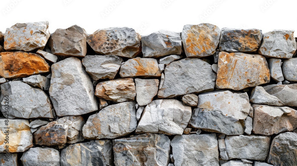 Close up image of decorative stone for natural building on a white background Close up image of decorative stone for natural building on a white background