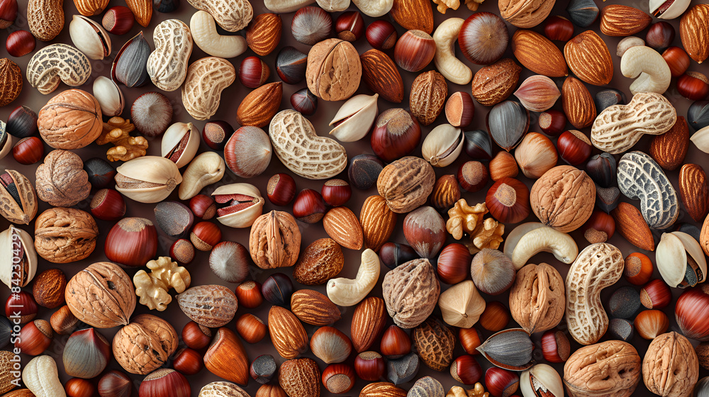Abstract background with different nuts and dry-fruits Abstract background with different nuts and dry-fruits