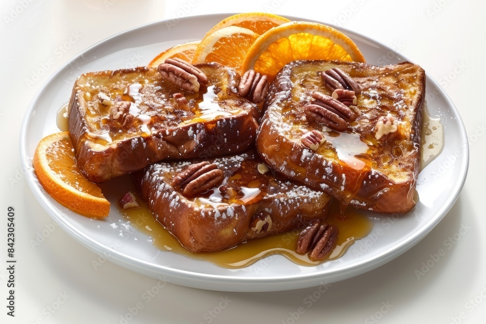 Baked French Toast with Pecans and Orange Whip Baked French Toast with Pecans and Orange Whip